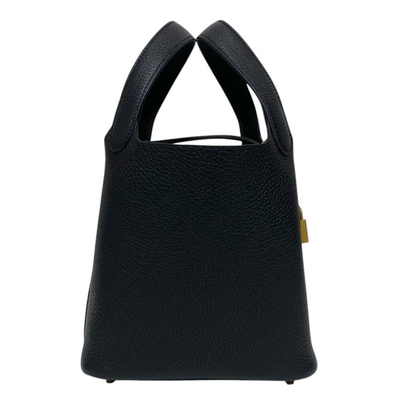 HERMES Picotin Lock PM Black with Gold Hardware - Timeless Elegance