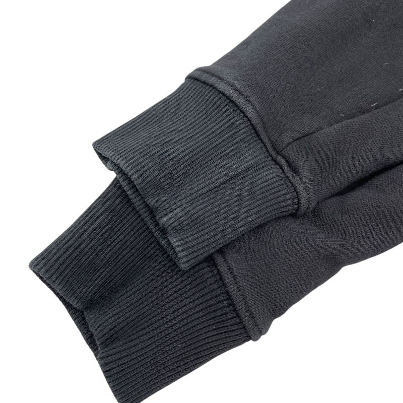 SAINT LAURENT Logo Hoodie in Black Cotton - Size M