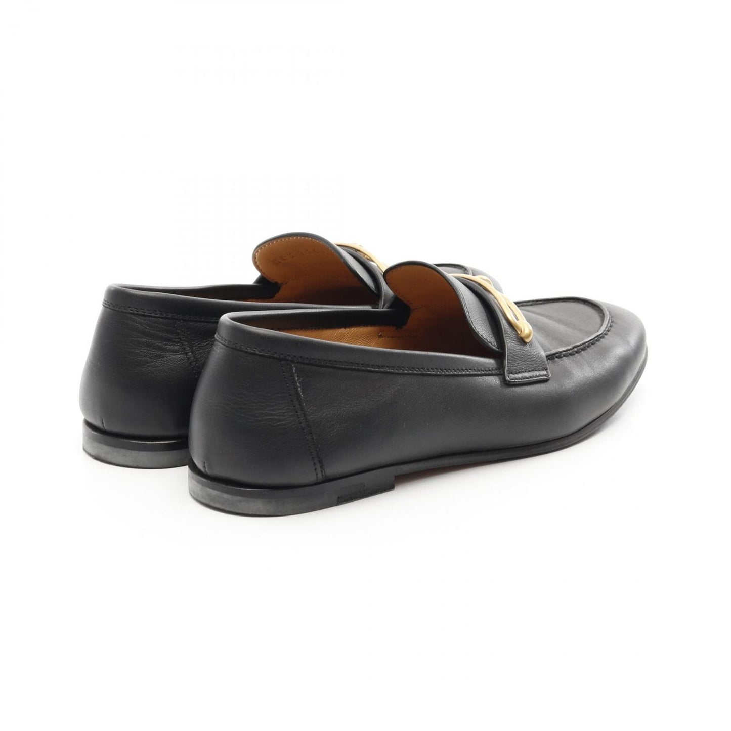 HERMES Colette Black Leather Loafers - Timeless Elegance