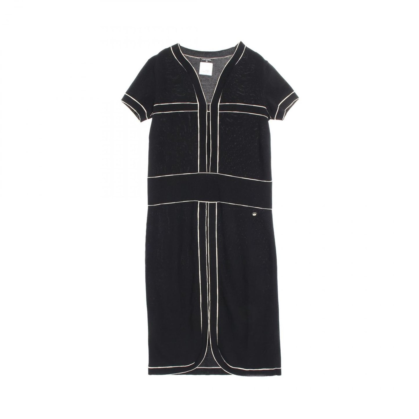 CHANEL Cotton Dress - Timeless Elegance in Black & White