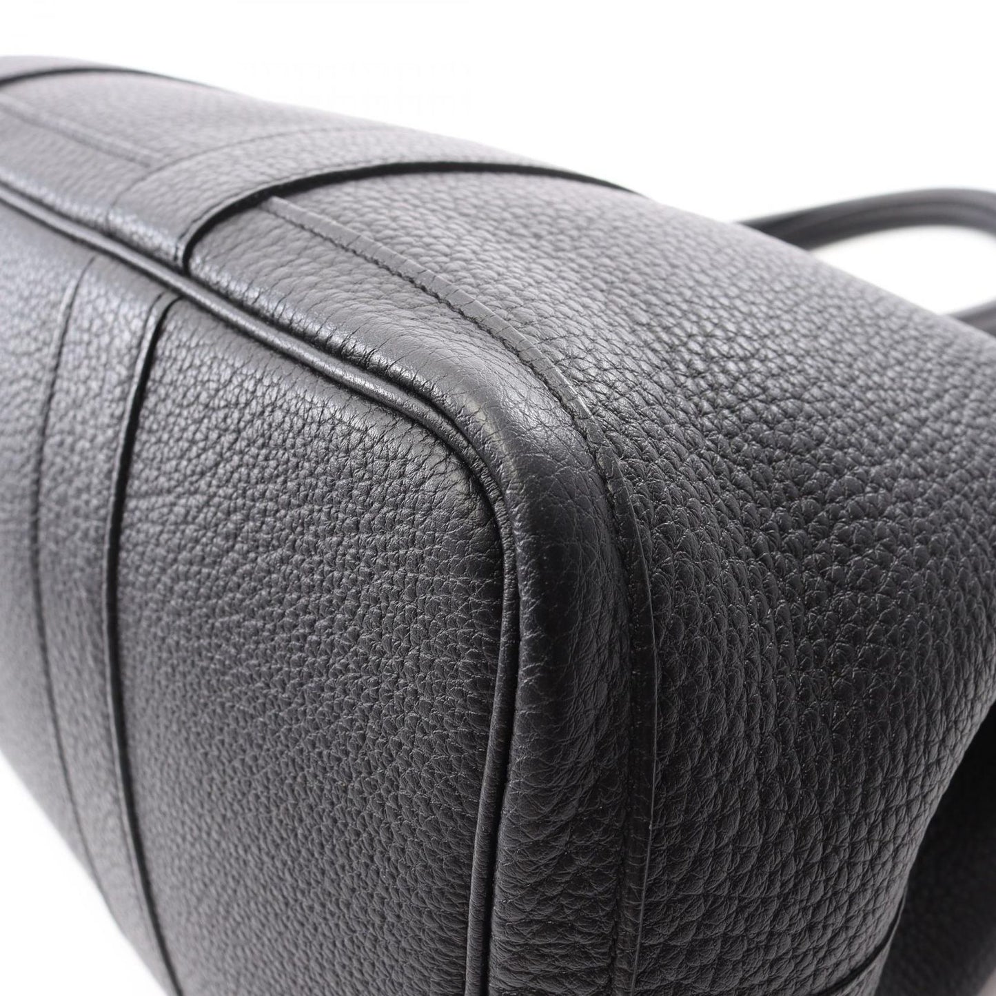 HERMES Garden Party PM Tote Bag in Black Leather - Timeless Elegance