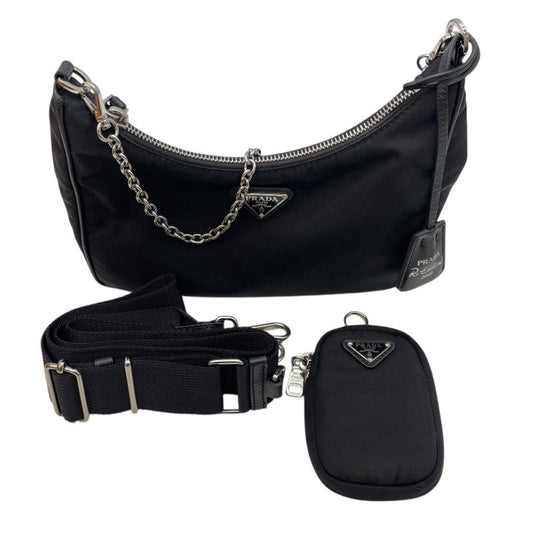 PRADA Re-Edition 2005 Black Nylon Shoulder Bag - Timeless Elegance