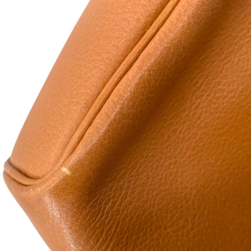 HERMES Jackie Gold Vache Leather Shoulder Bag with Gold Hardware