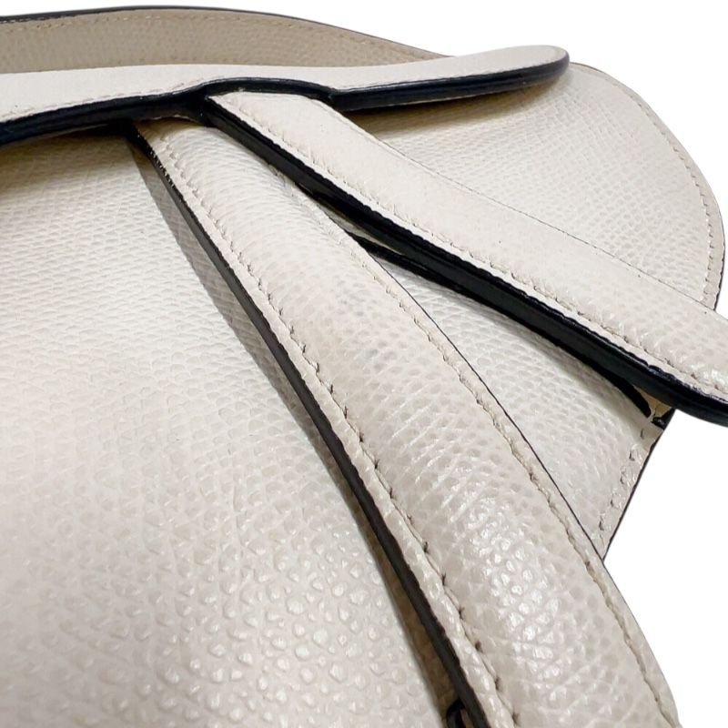 Christian Dior Saddle Mini Bag - White & Gold Hardware