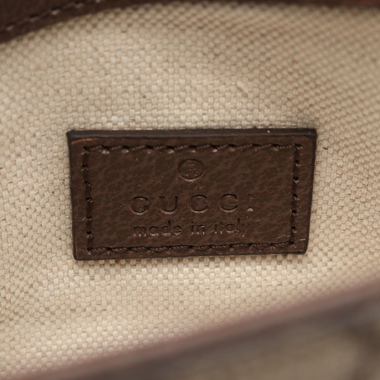 GUCCI Horsebit 1955 GG Supreme Shoulder Bag - Dark Brown/Beige