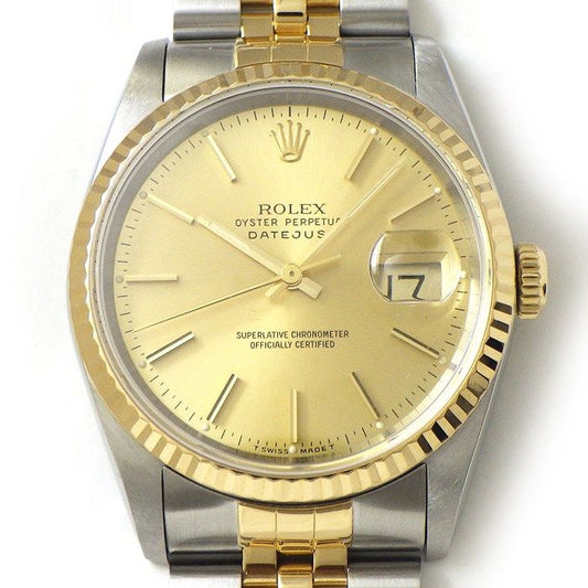 Rolex Datejust 16233 Champagne Dial - Timeless Elegance