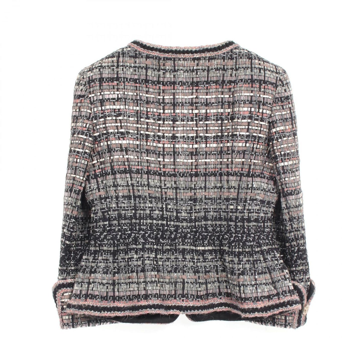 CHANEL No-Collar Jacket with Coco Mark Buttons - Timeless Elegance