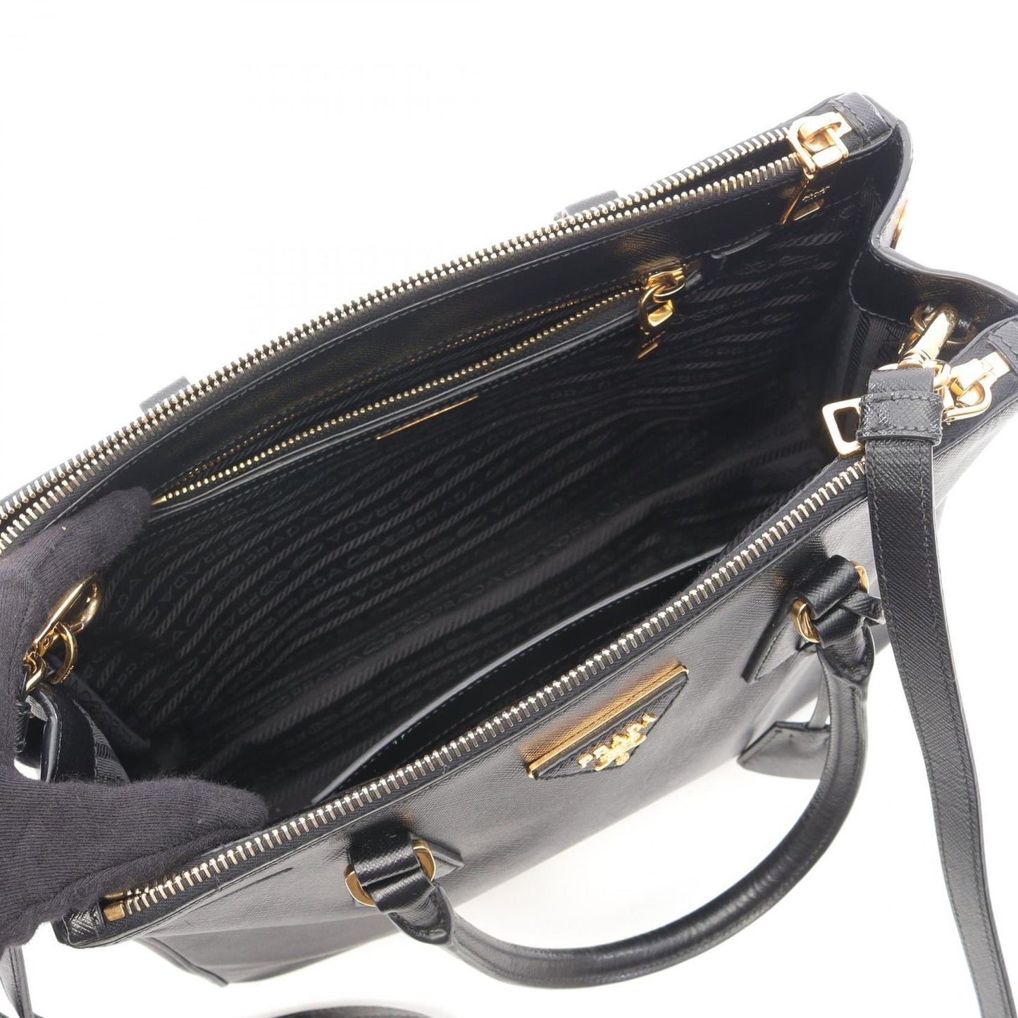 PRADA Saffiano Lux Galleria Handbag BN1801 - Timeless Black Elegance