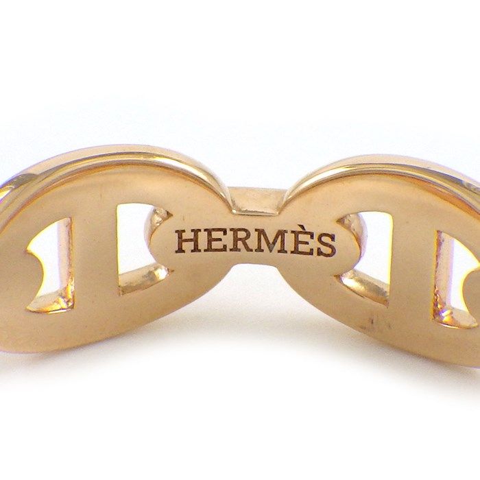 HERMES Chaine d'Ancre Ring in K18 Pink Gold - Size 11