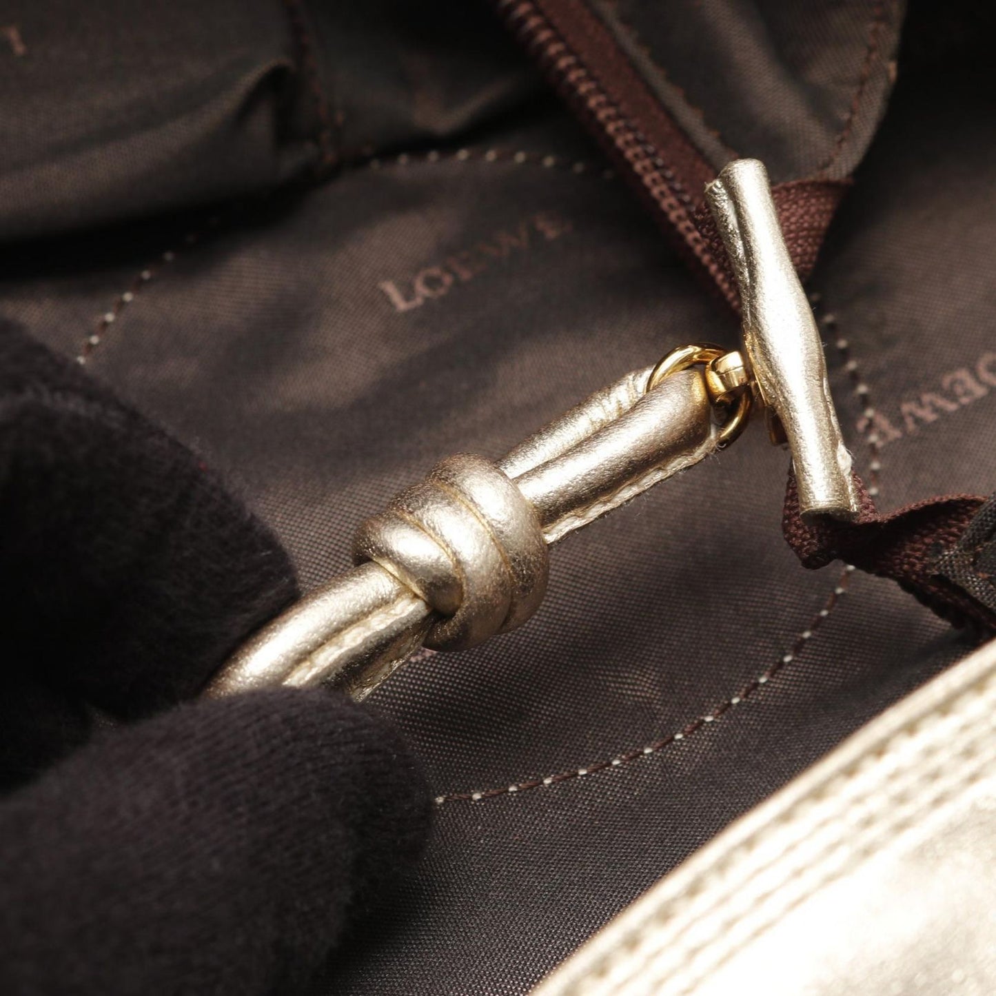 LOEWE Nappa Aire Gold Leather Handbag - Exquisite Craftsmanship