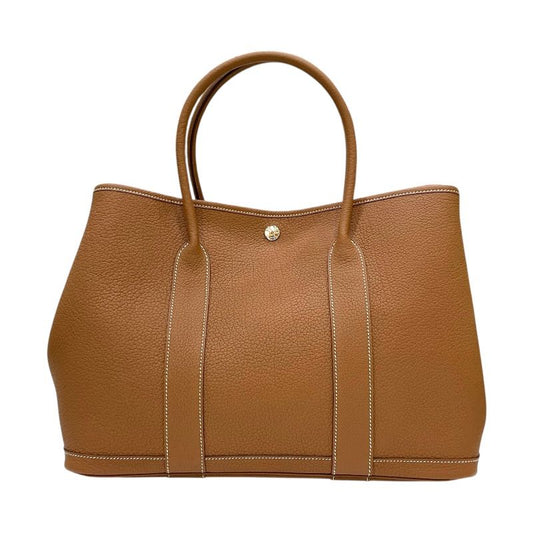 HERMES Garden Party PM Handbag - Gold with Silver Hardware