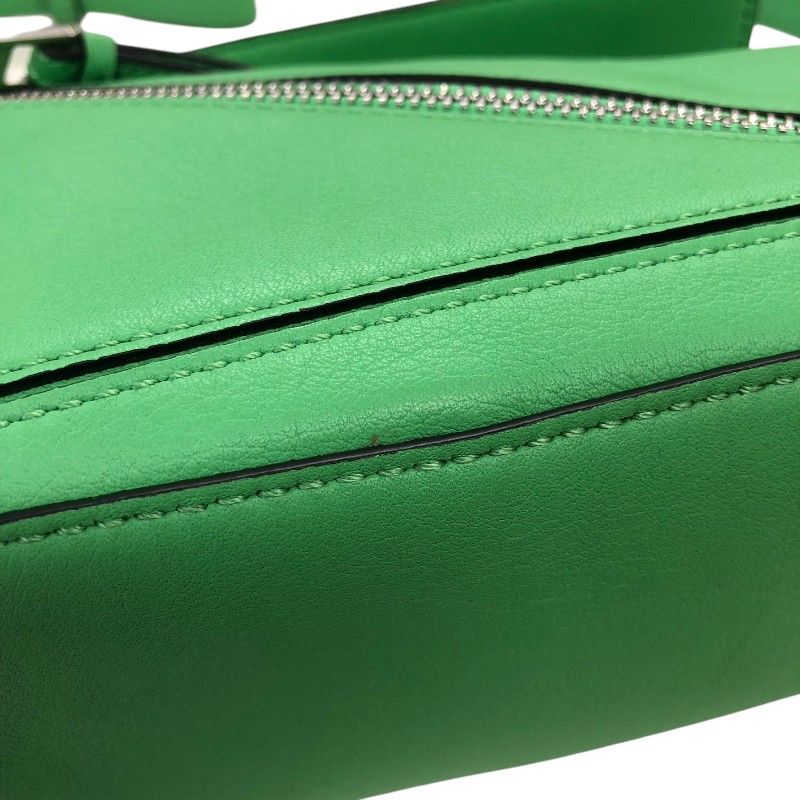 LOEWE Puzzle Mini Album Bag in Green Calf Leather - Unisex