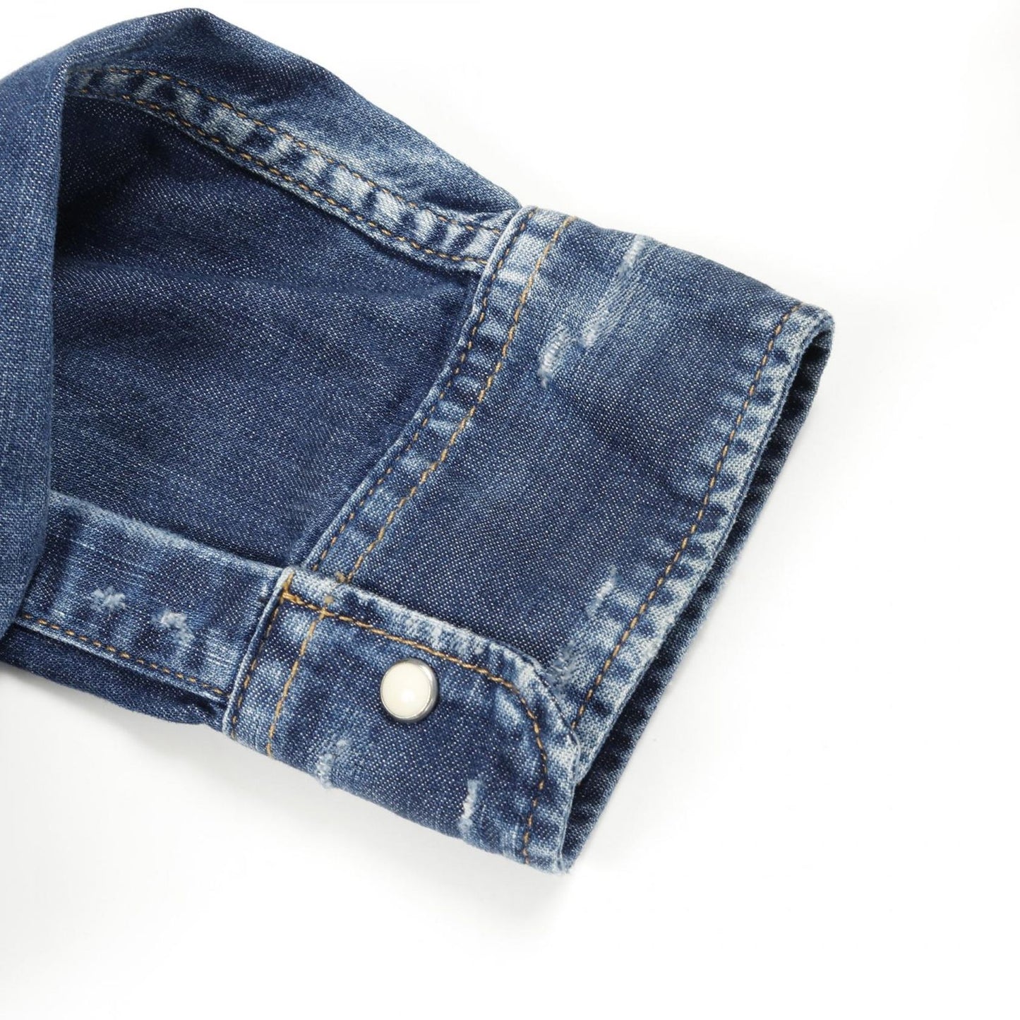 DSQUARED2 Dropped Military Fit Denim Shirt - Blue Cotton Excellence