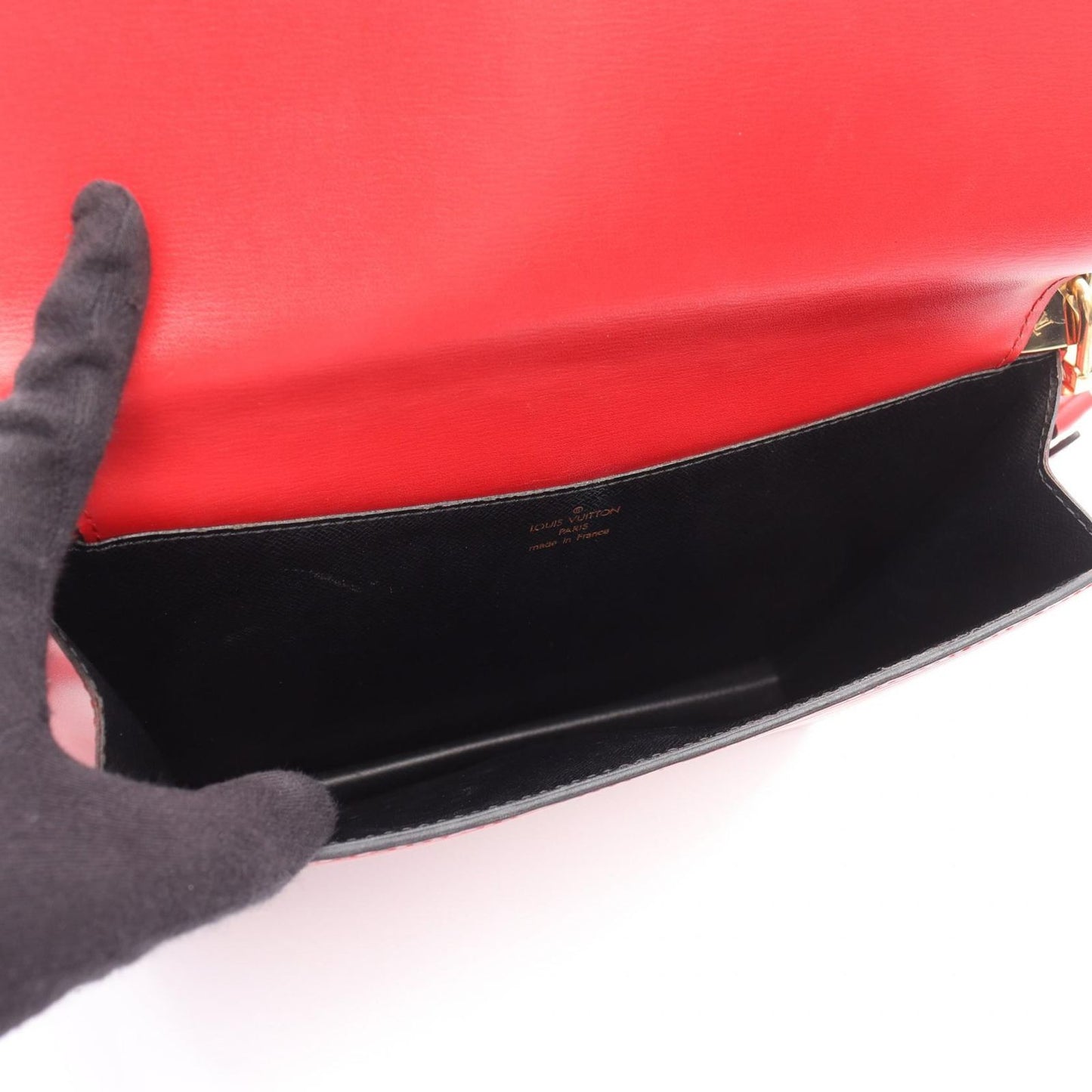 Louis Vuitton Grunel Epi Shoulder Bag in Castilian Red - Timeless Elegance