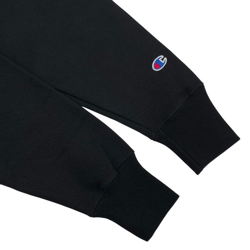 Champion Reverse Weave Embroidered Sweat Hoodie - Black Cotton