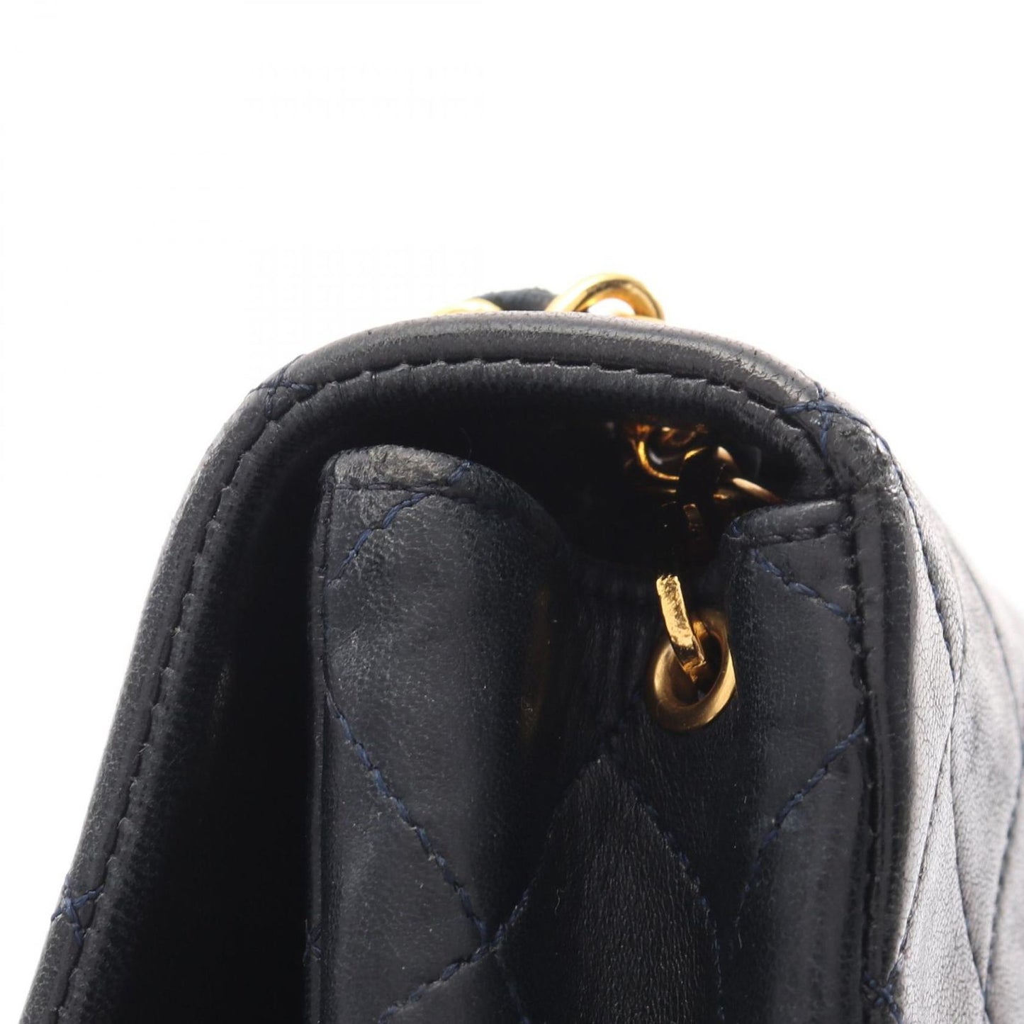 CHANEL Mini Matelassé 20 Shoulder Bag in Navy Lambskin