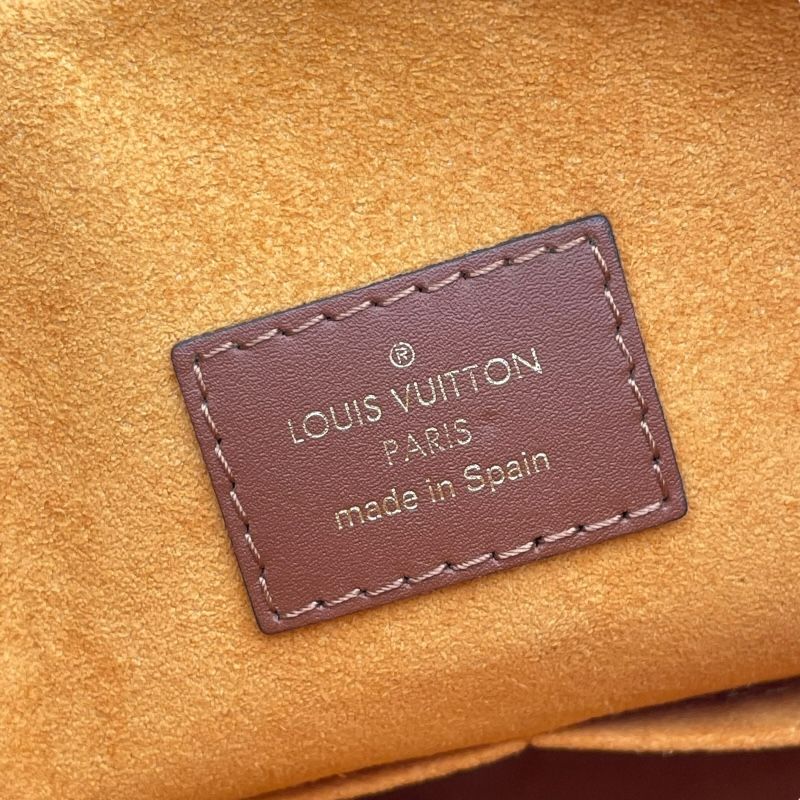 Louis Vuitton V Tote MM in Brown and Saffron Monogram Canvas