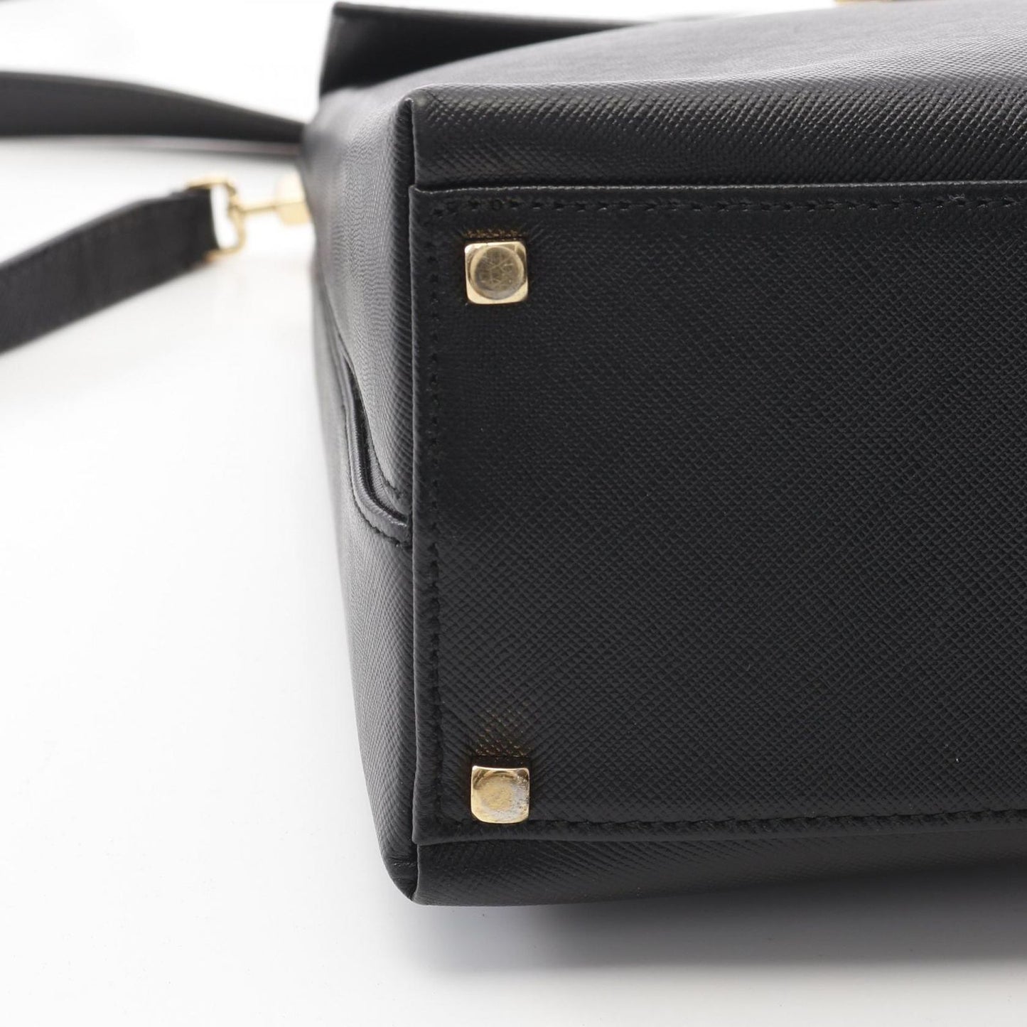 Salvatore Ferragamo Gancini Handbag in Black Leather - Timeless Elegance