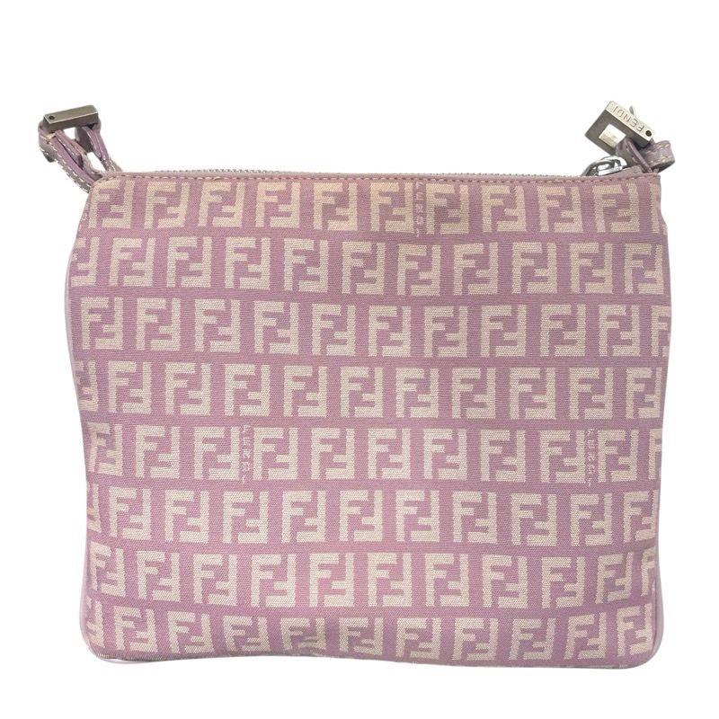 Fendi Zucca Pattern Pink Nylon Shoulder Bag - Exquisite Craftsmanship