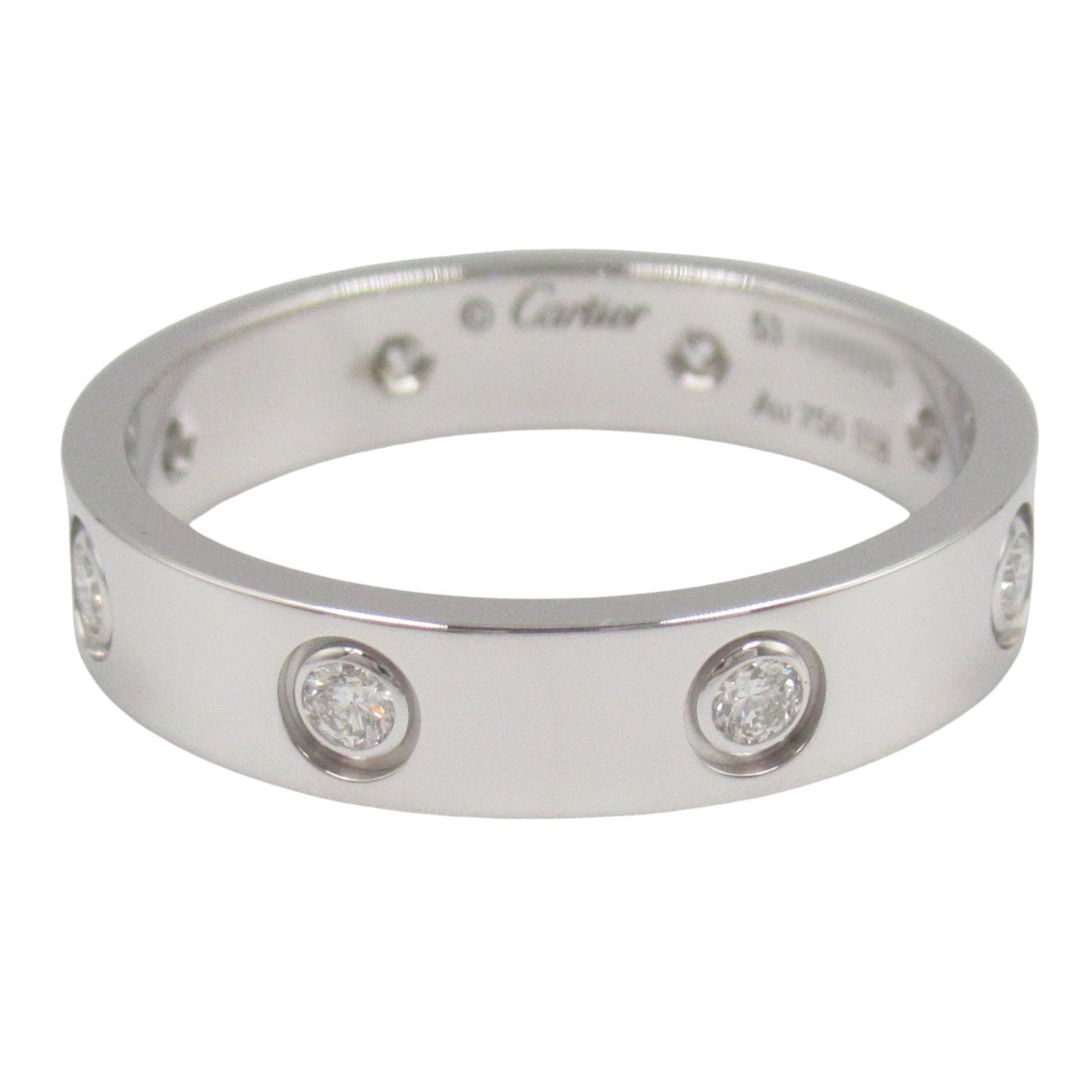 Cartier Mini Love Ring 6PD in 18K White Gold with Diamonds