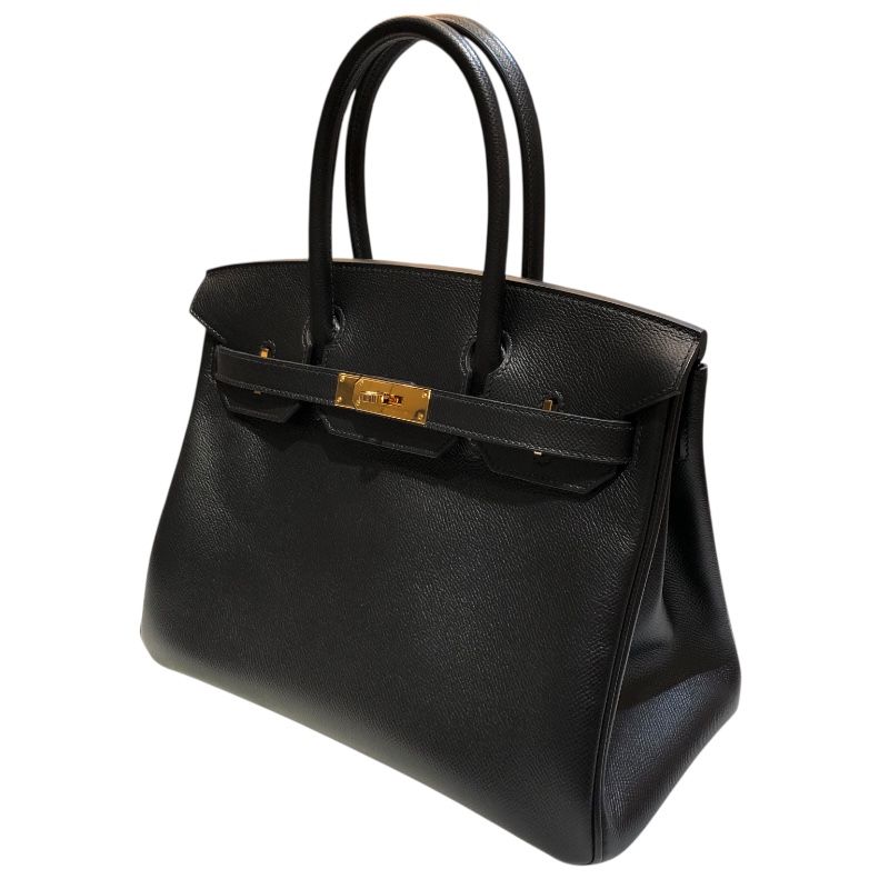 HERMES Birkin 30 D Stamp Black & Gold Hardware - Exquisite Craftsmanship