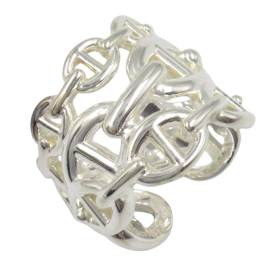 HERMES Silver 925 Chaine d'Ancre Ring - Timeless Elegance