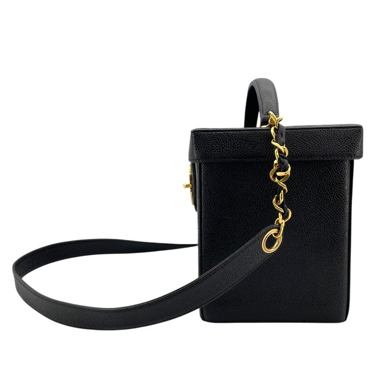 CHANEL Coco Mark Vanity Box Bag A01999 - Black Caviar Skin