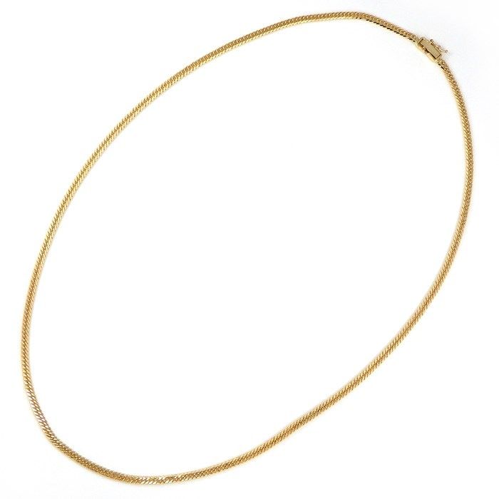 K18YG Double-Sided Figaro Necklace - Exquisite Craftsmanship