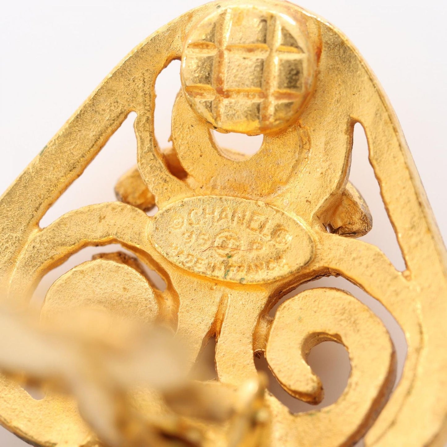 CHANEL Coco Mark Gold Plated Earrings - Timeless Elegance