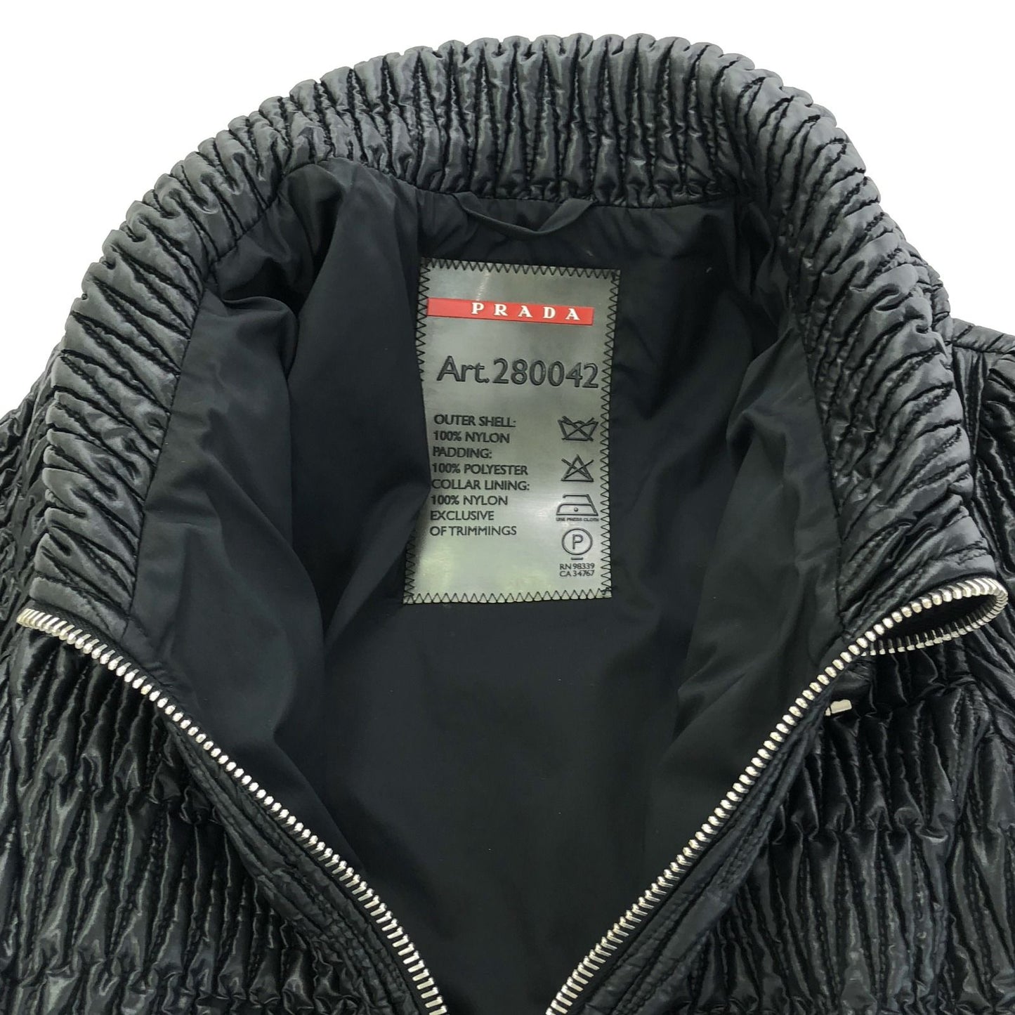 PRADA SPORT LINEA ROSSA Black Nylon Jacket - Timeless Elegance