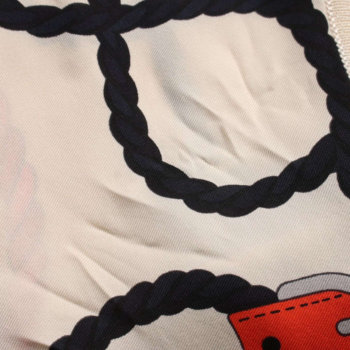 HERMES Twillene Cordeliere Beige Silk Cotton Sweater - Size 42