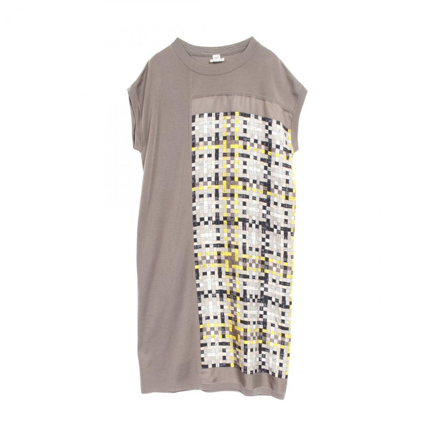 HERMES Bolduc au Carre Silk Dress in Gray - Exquisite Craftsmanship