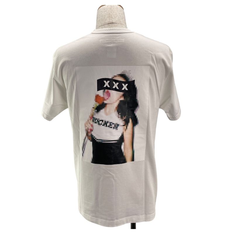 GOD SELECTION XXX Mosaic Print T-Shirt - White Cotton for Men