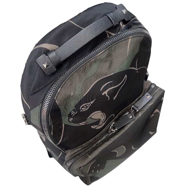 VALENTINO Nylon Backpack in Black & Khaki - Exclusive Men's Design