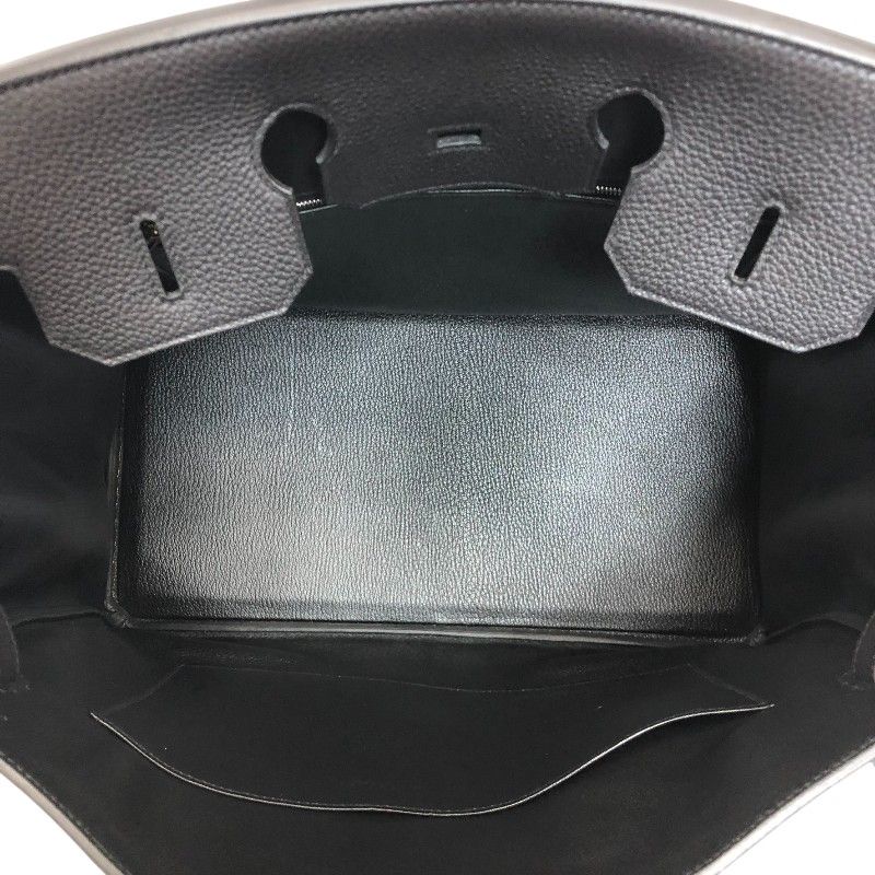 HERMES Birkin 35 B Stamp Black Togo Leather Handbag with Silver Hardware