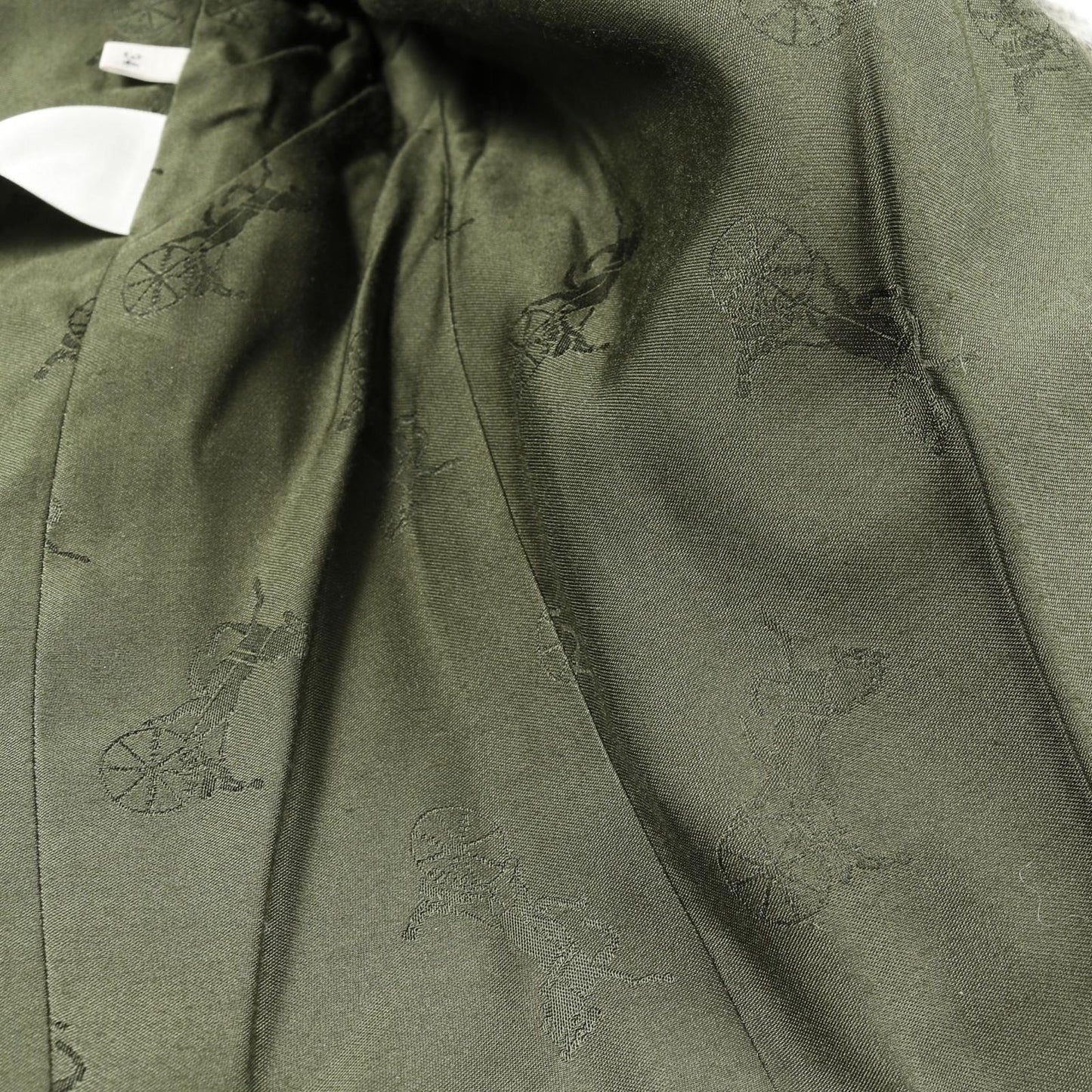 CELINE No-Collar Jacket in Gray-Green Wool - Timeless Elegance