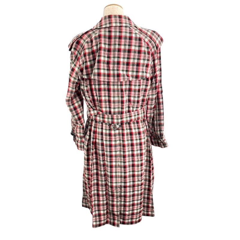Burberry London Red Rayon Trench Coat - Timeless Elegance