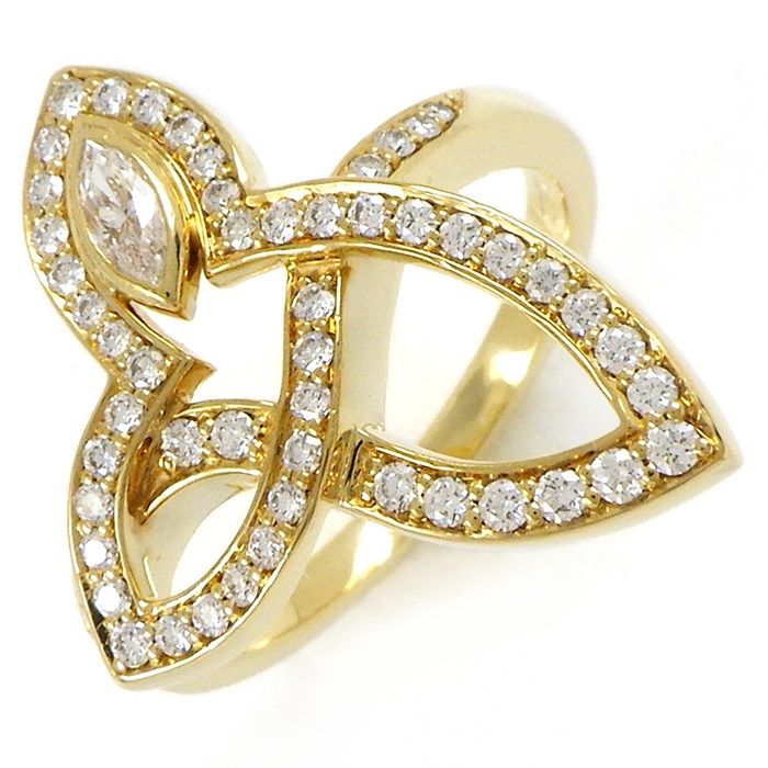 HARRY WINSTON Lily Cluster Ring with Marquise and Round Diamonds