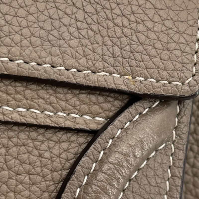 CELINE Luggage Nano Shopper in Khaki Drum Calfskin - Exquisite Craftsmanship