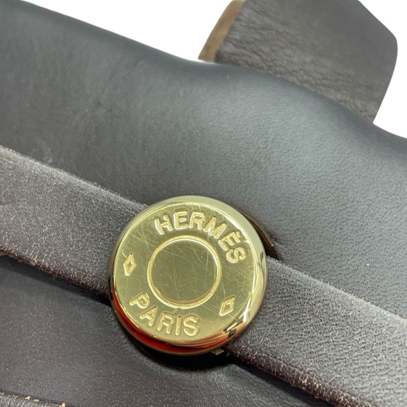 HERMES Émile Bag Cabas PM in Orange & Red with Gold Hardware