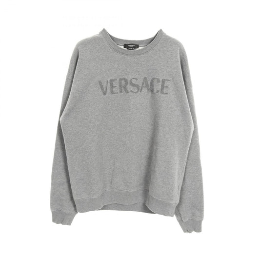 Versace Michel Fit Logo Sweatshirt - Exquisite Gray Cotton