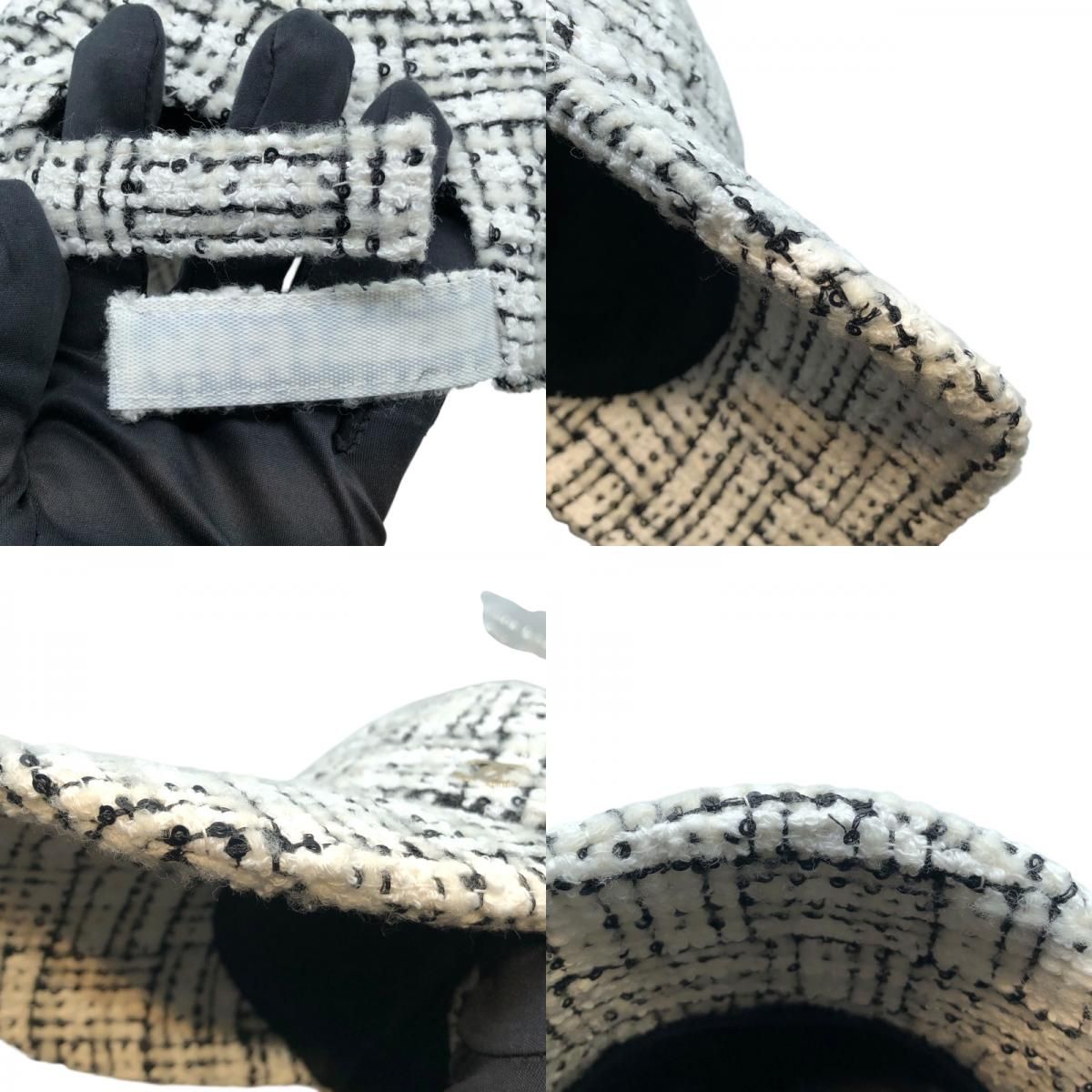 CHANEL Tweed Baseball Cap in White - Exquisite Cotton Craftsmanship