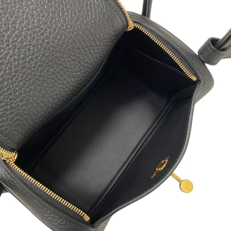 HERMES Lindy Mini K刻 Black & Gold Hardware - Exquisite Luxury Handbag