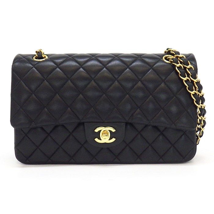 CHANEL Classic Matelassé 25 Shoulder Bag in Black Lambskin
