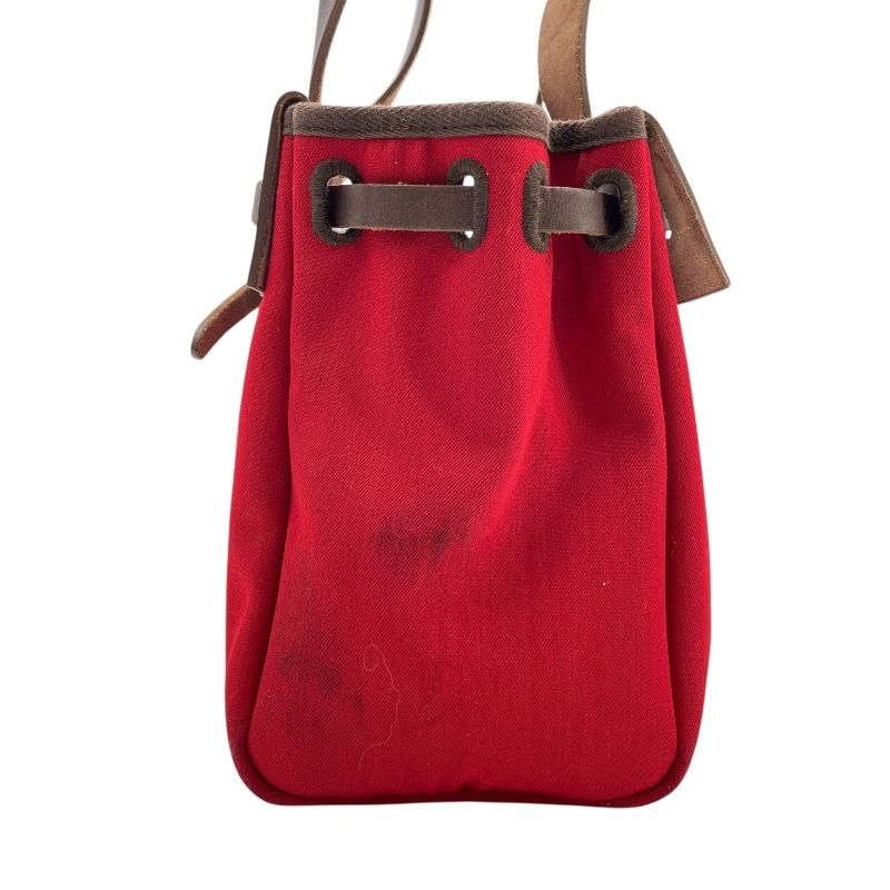 HERMES Émile Bag Cabas PM in Orange & Red with Gold Hardware