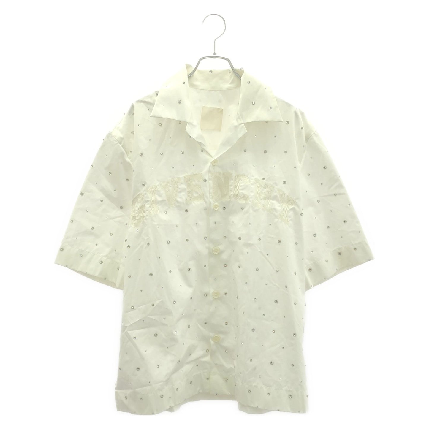 GIVENCHY White Cotton Short Sleeve Shirt - Timeless Elegance