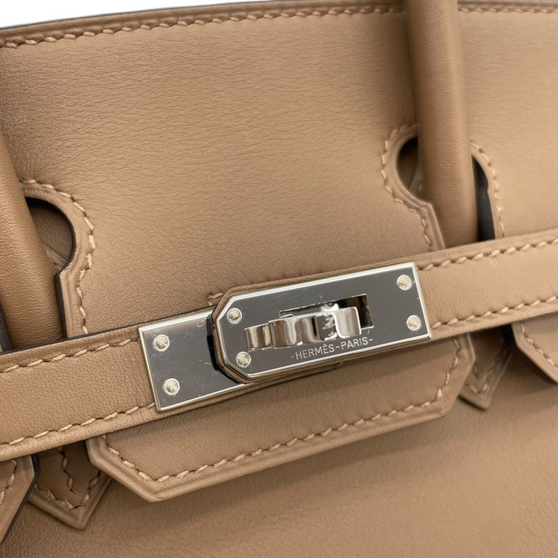 HERMES Birkin 25 Y Stamp Beige de Weimar/SV Hardware Handbag