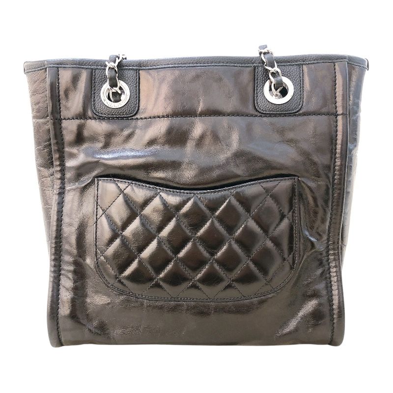 CHANEL Deauville PM Aged Calfskin Shoulder Bag - Timeless Elegance