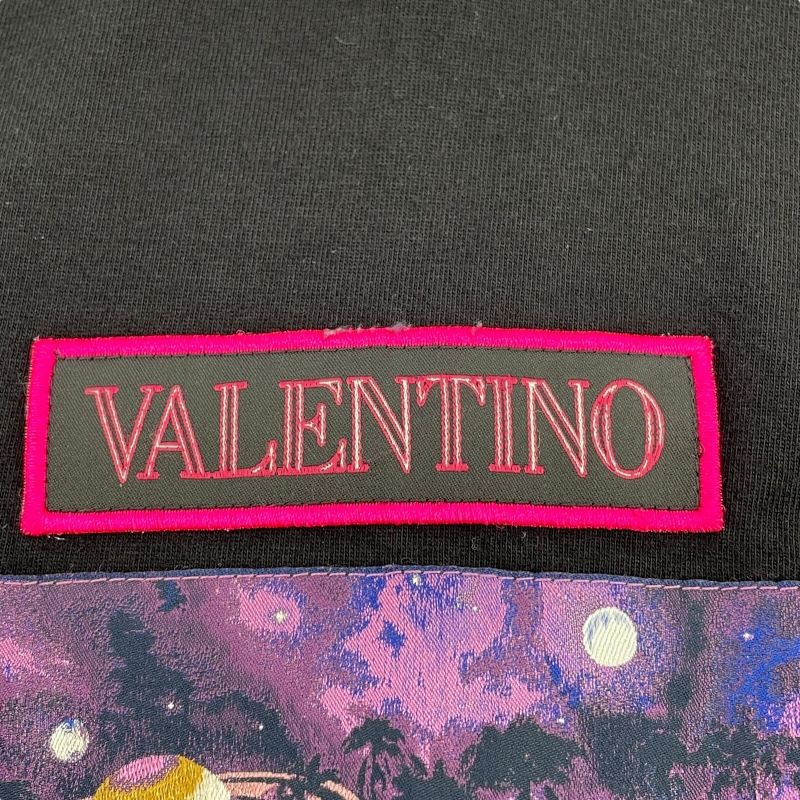 VALENTINO Logo Patch T-Shirt in Black - XXL