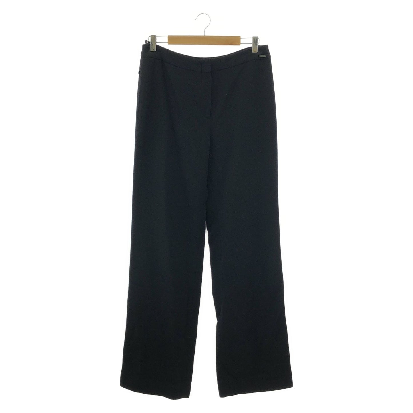 CHANEL Black Wool Pants - Timeless Elegance in Size 44